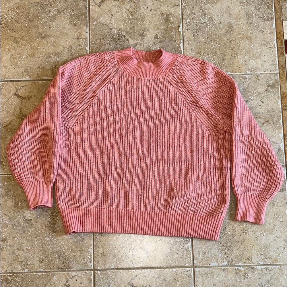LOFT Pink Cowl Neck Sweater
